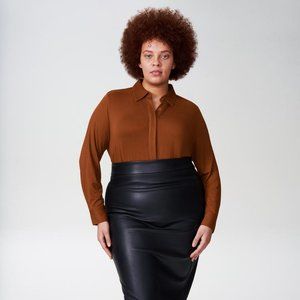 Universal Standard // Knit Elbe Shirt - Caramel